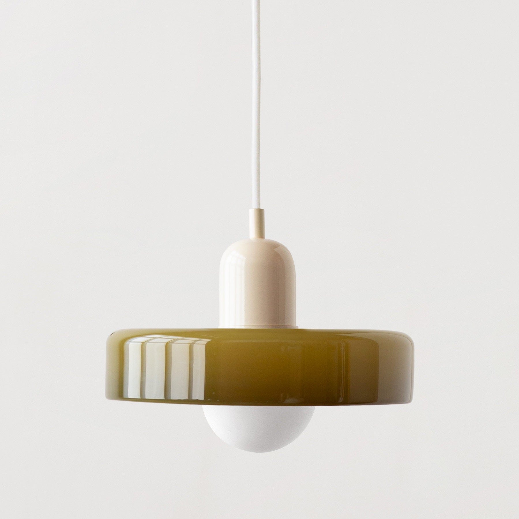Nowoczesna szklana lampa wisząca LED | Regulowany pierścieniowy design Halo