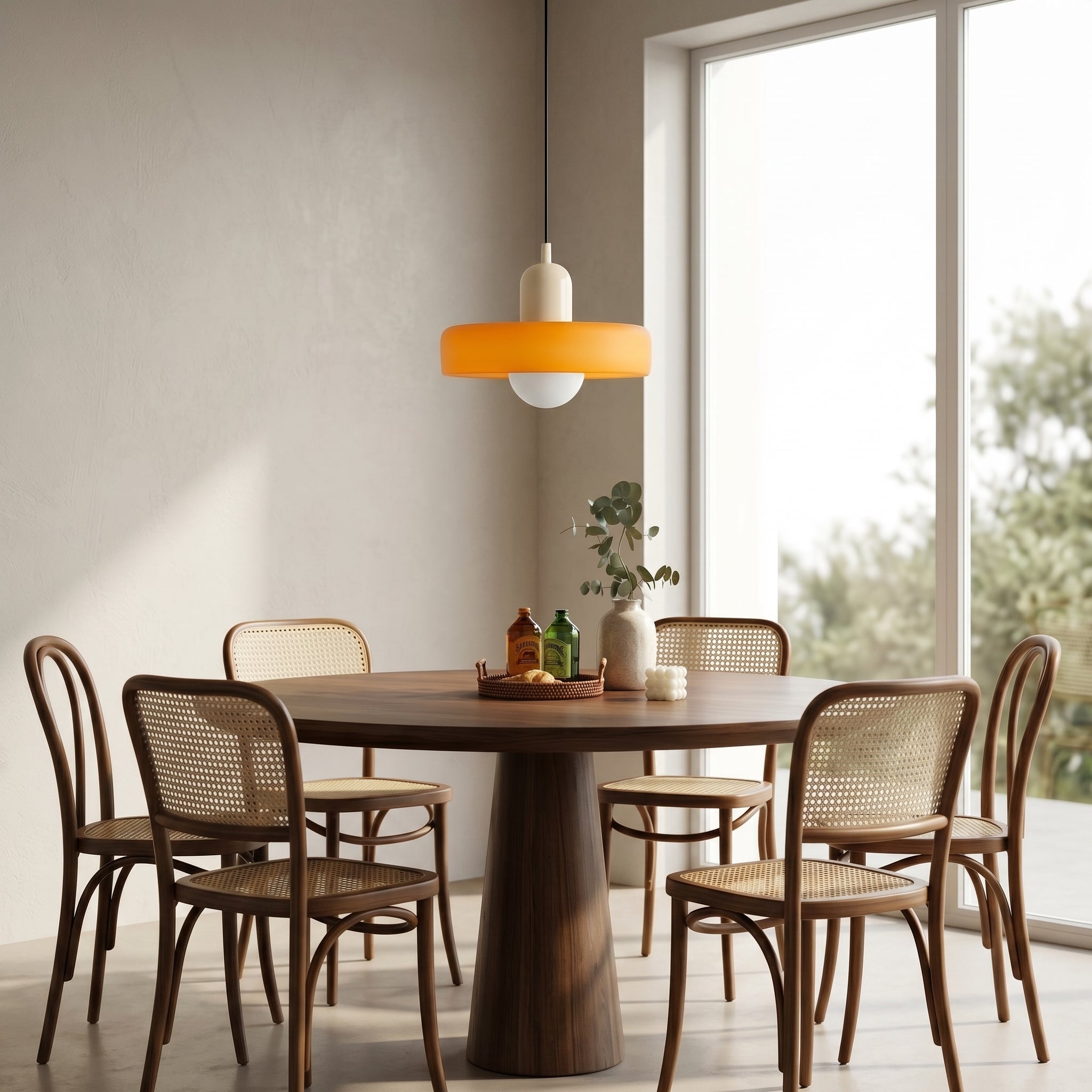 Nowoczesna szklana lampa wisząca LED | Regulowany pierścieniowy design Halo