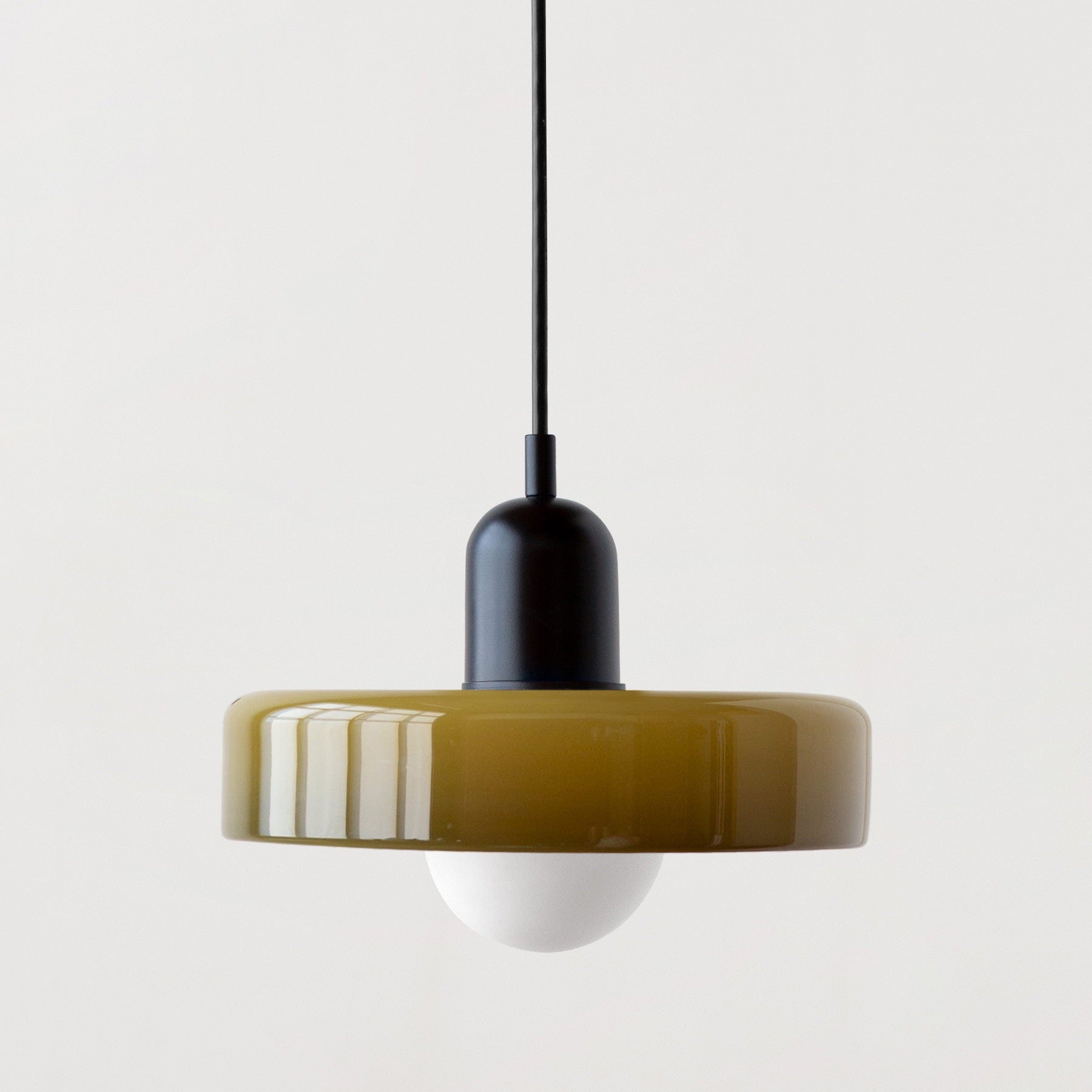 Nowoczesna szklana lampa wisząca LED | Regulowany pierścieniowy design Halo