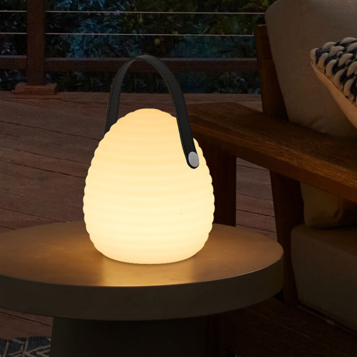 Nowoczesny Zewnętrzny Lampion LED z 16 Trybami Kolorów do Ogrodu i Tarasu