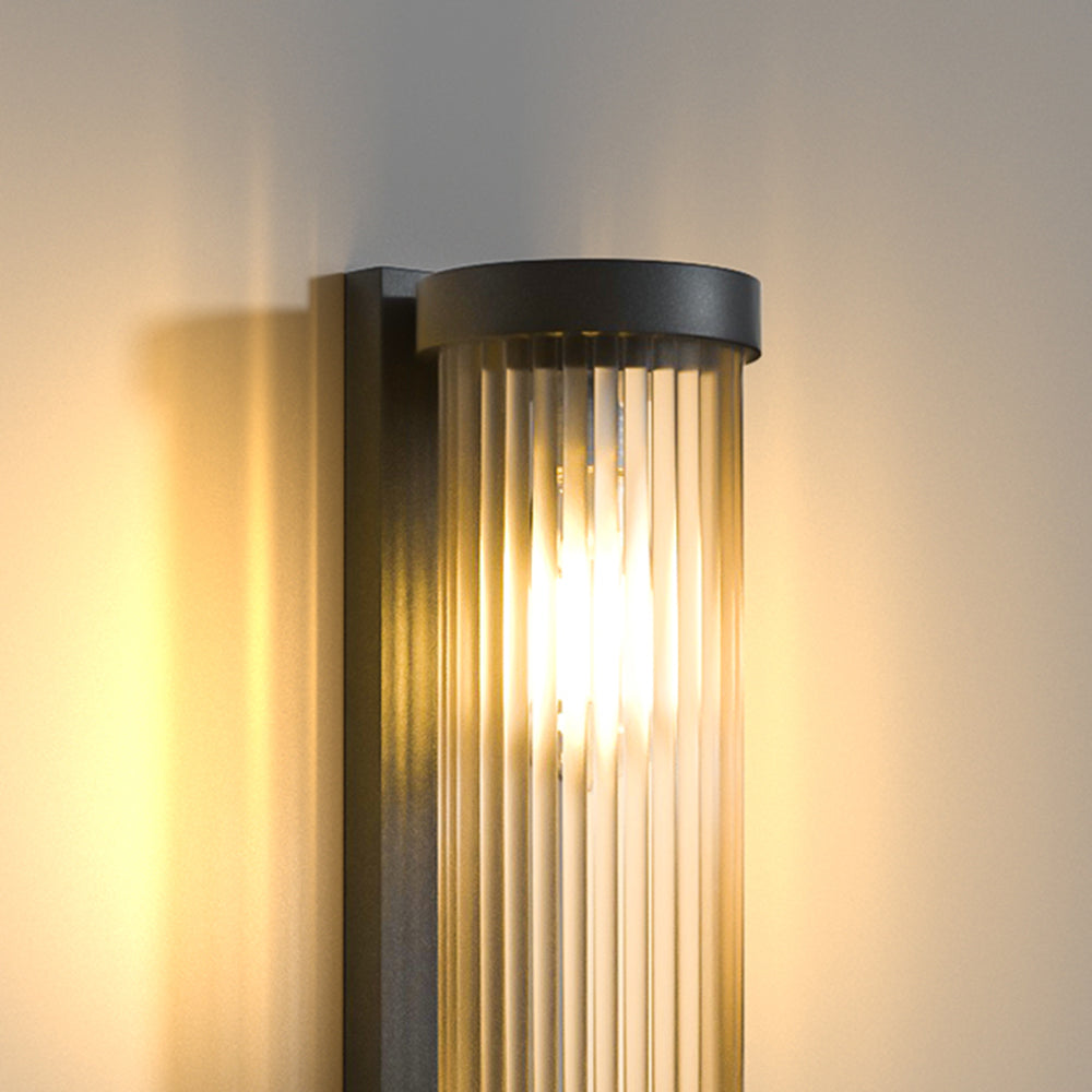 Nowoczesna Zewnętrzna Lampa Solarna | Cylindryczny Design z Metalu i Szkła ze Zmianą Kolorów