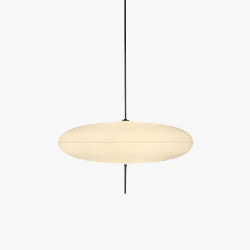 Nowoczesna Owalna Lampa Wisząca z Akrylu i Metalu