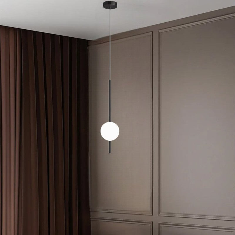 Nordic Glow | Lampa wisząca z akrylową kulą i regulowaną wysokością zawieszenia