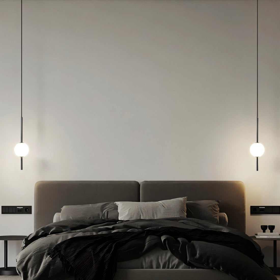 Nordic Glow | Lampa wisząca z akrylową kulą i regulowaną wysokością zawieszenia
