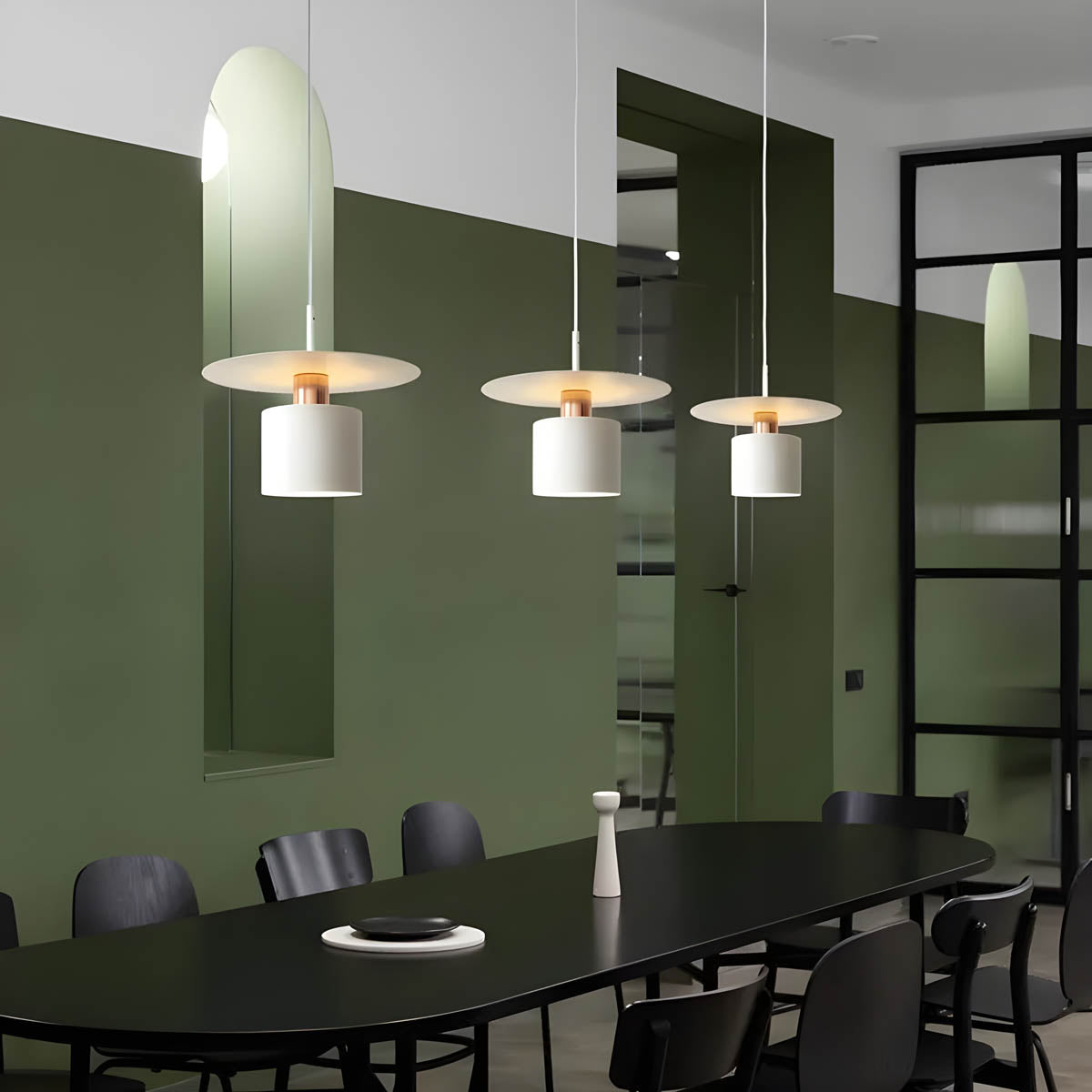 Modern Pendant Light | Black Hanging Light with Adjustable Cable | Elegant Lighting Solution for Kitchen and Dining Spaces