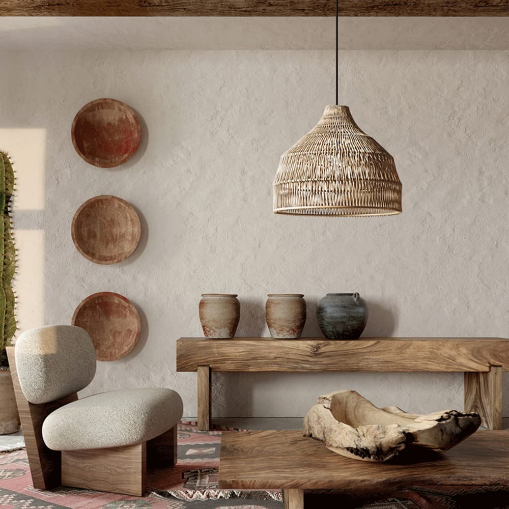 Muto | Przytulna, elegancka lampa wisząca z rattanu do nowoczesnych wnętrz