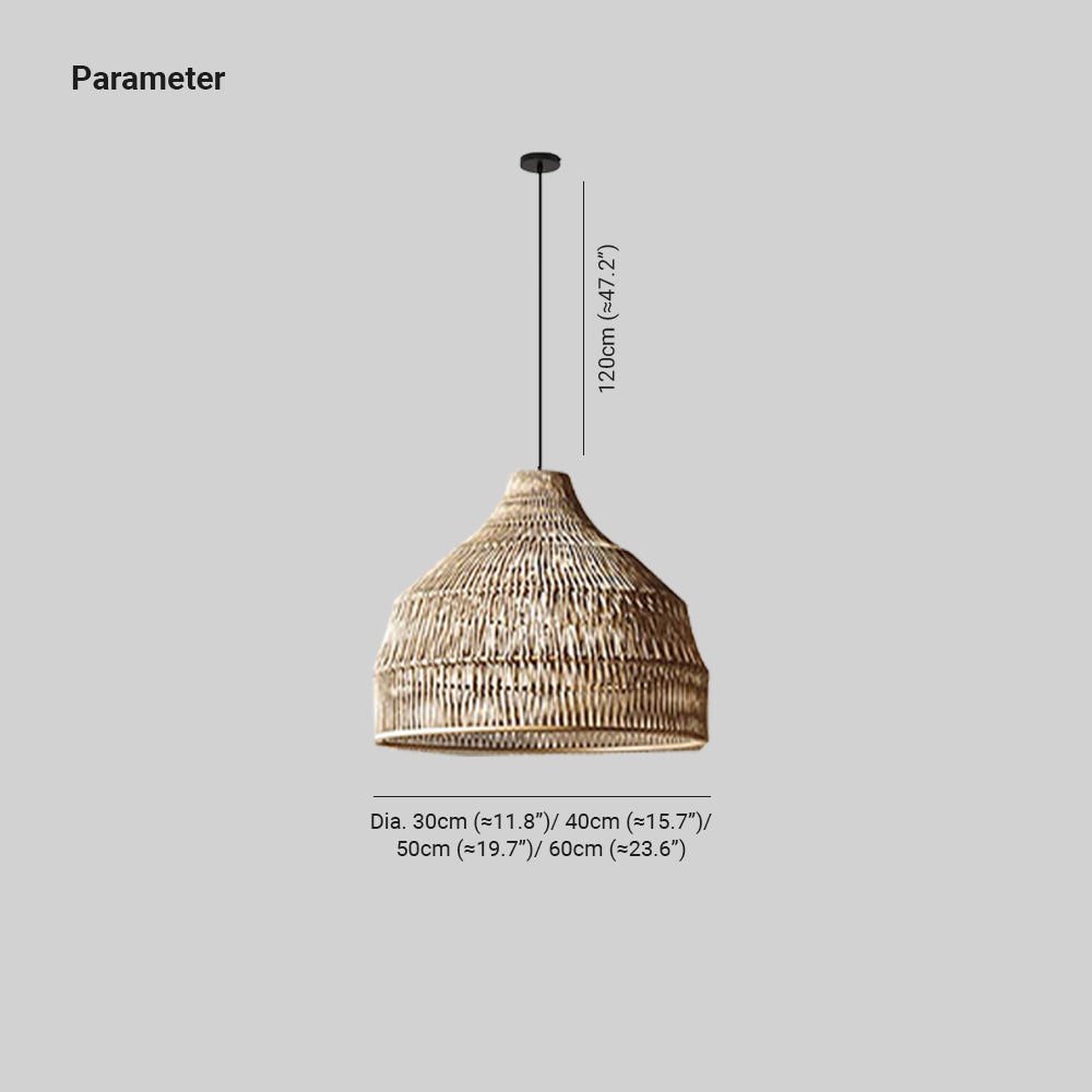 Muto | Przytulna, elegancka lampa wisząca z rattanu do nowoczesnych wnętrz