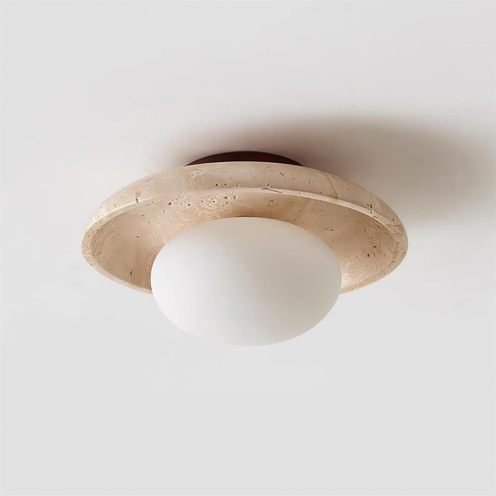 Mylie | Przytulna, elegancka lampa sufitowa z trawertynu do nowoczesnych wnętrz