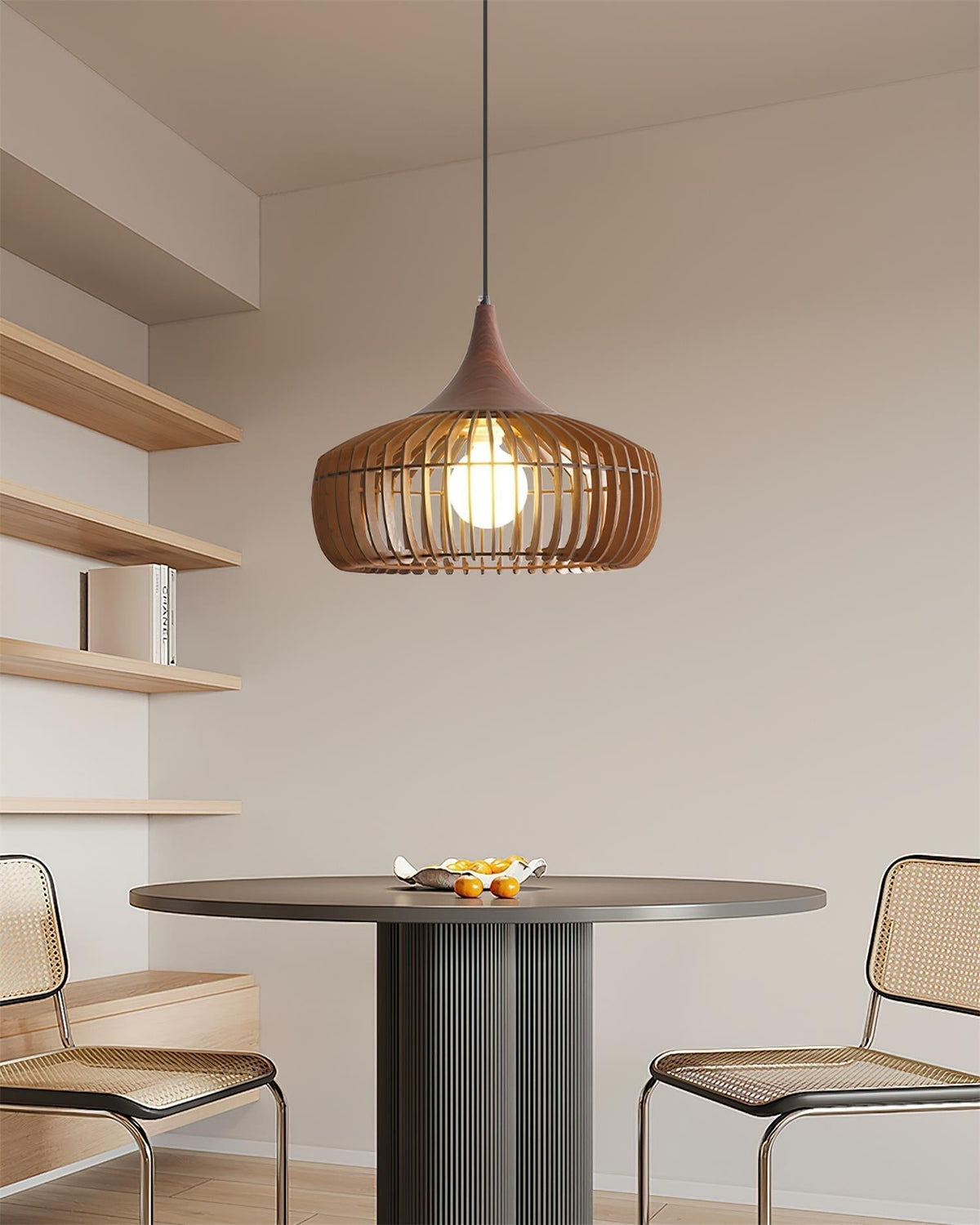 Lampa Wisząca z Naturalnego Bambusa i Rattanu