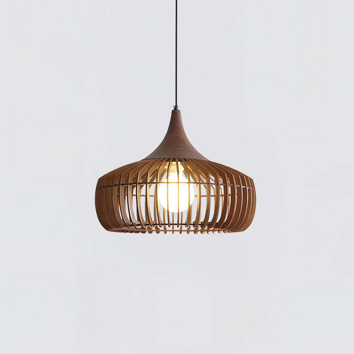 Lampa Wisząca z Naturalnego Bambusa i Rattanu