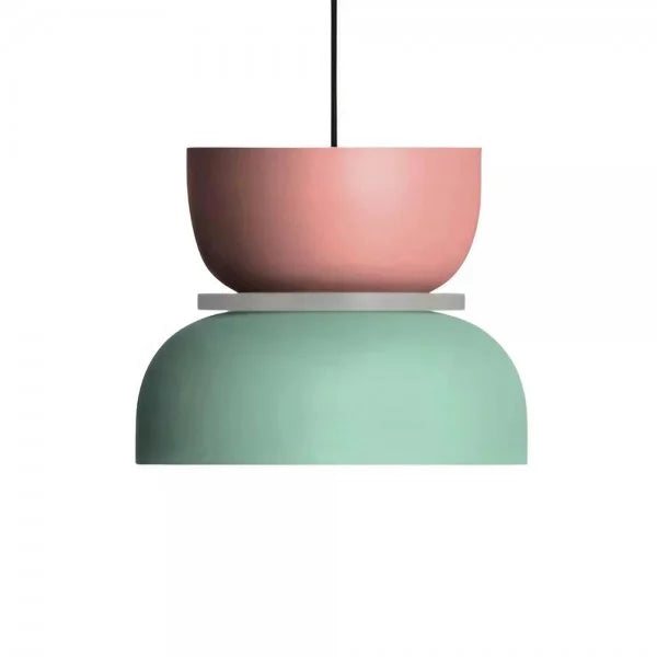 Skandynawska lampa wisząca | Oświetlenie do kuchni w kształcie makaronika | Trwała aluminiowa konstrukcja do nowoczesnych wnętrz