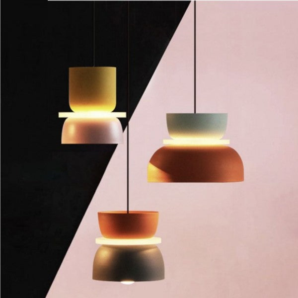 Skandynawska lampa wisząca | Oświetlenie do kuchni w kształcie makaronika | Trwała aluminiowa konstrukcja do nowoczesnych wnętrz