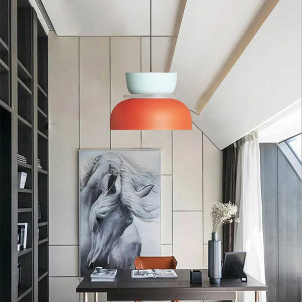 Skandynawska lampa wisząca | Oświetlenie do kuchni w kształcie makaronika | Trwała aluminiowa konstrukcja do nowoczesnych wnętrz