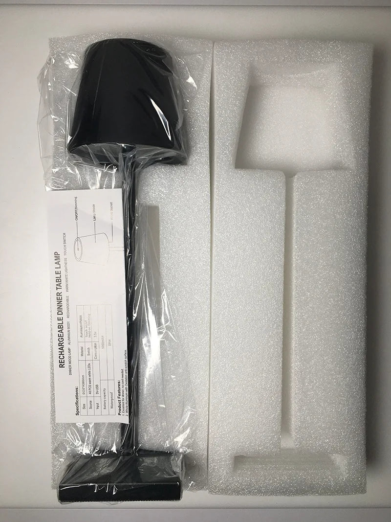 Nordiclight | Bezprzewodowa ładowalna lampa stołowa z inteligentnym sterowaniem dotykowym | Elegancki design do każdego wnętrza