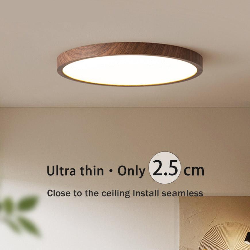 Nowoczesna Lampa Sufitowa LED z Drewnianym Akcentem | Regulowane Oświetlenie do Salonu i Sypialni 5