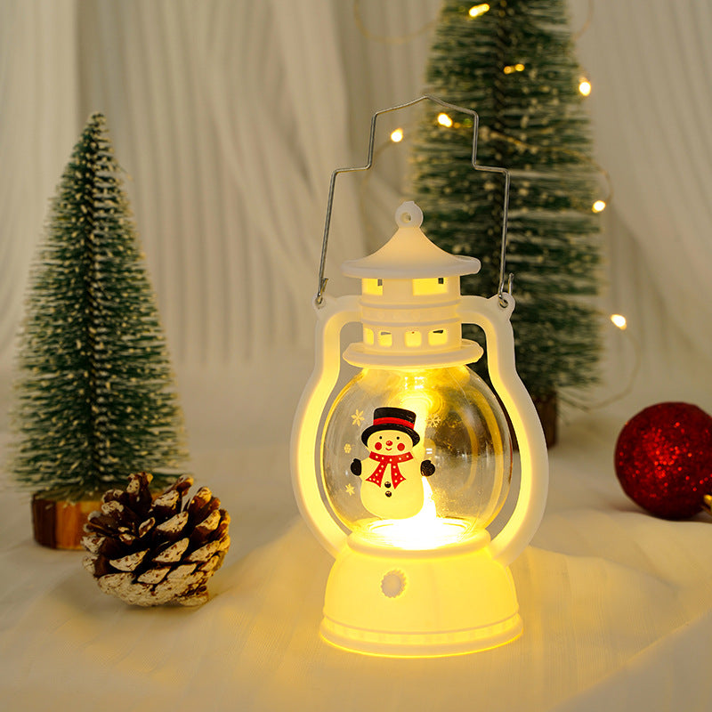 Świąteczna Latarnia LED ze Szklaną Kulą i Napisem Merry Christmas - Styl A