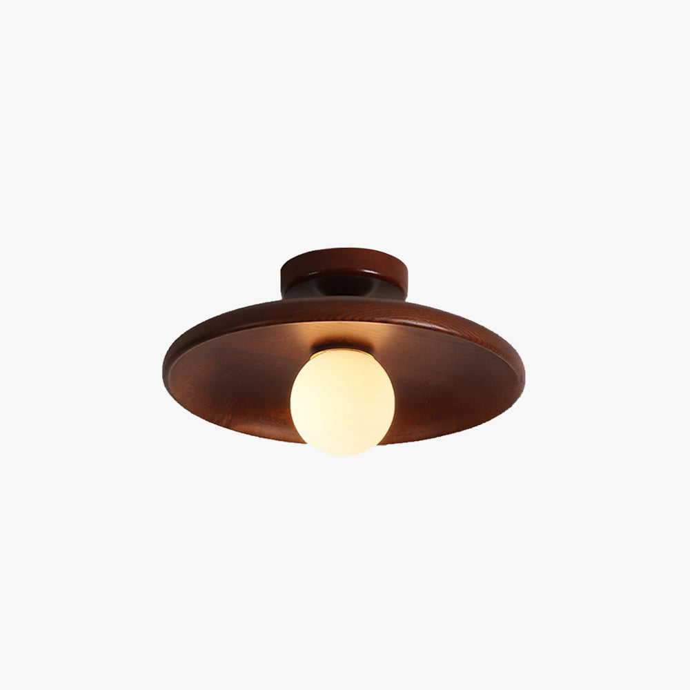 Oaki | Lampa sufitowa typu flush mount z wyjątkowym designem bąbelków | Eleganckie połączenie drewna i szkła dla ponadczasowego uroku