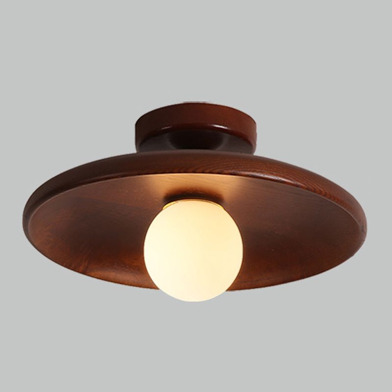 Oaki | Lampa sufitowa typu flush mount z wyjątkowym designem bąbelków | Eleganckie połączenie drewna i szkła dla ponadczasowego uroku