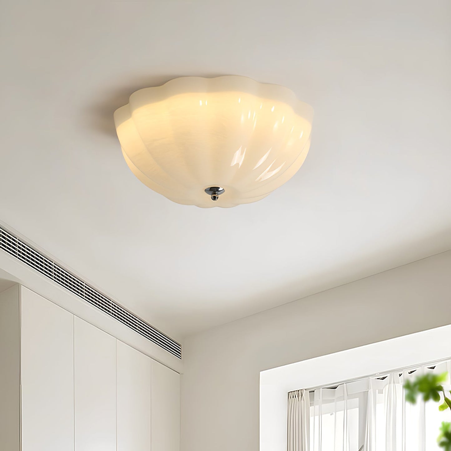 OpalShell | Elegancka nowoczesna lampa sufitowa typu flush mount