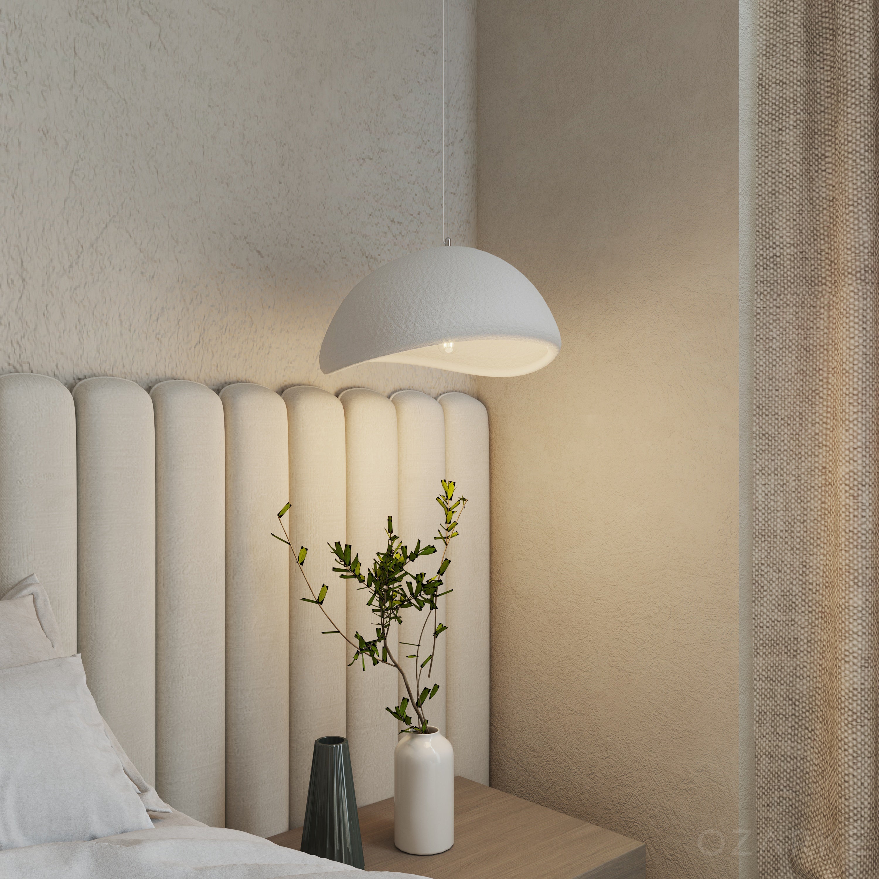 Organiczna lampa wisząca | Oświetlenie z regulowaną wysokością do kuchni | Pięć rozmiarów dla przytulnych wnętrz