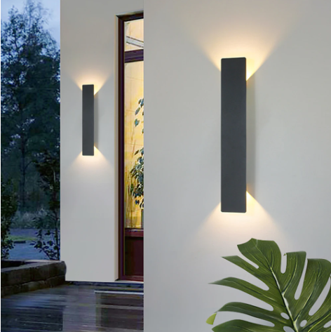 Zewnętrzna Lampa Ścienna z Wodoodpornych Pasków Aluminiowych LED