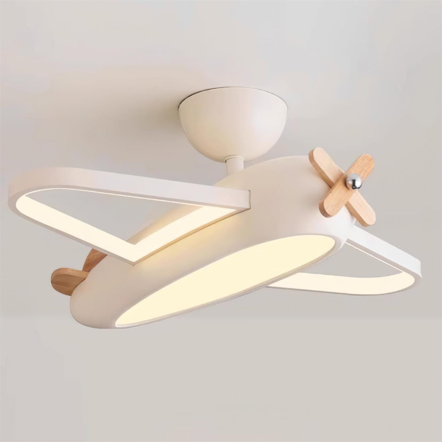 Zabawna lampa sufitowa Airplane do pokoju dziecięcego ze zintegrowanym oświetleniem LED | Urocza oprawa oświetleniowa dla kreatywnych przestrzeni