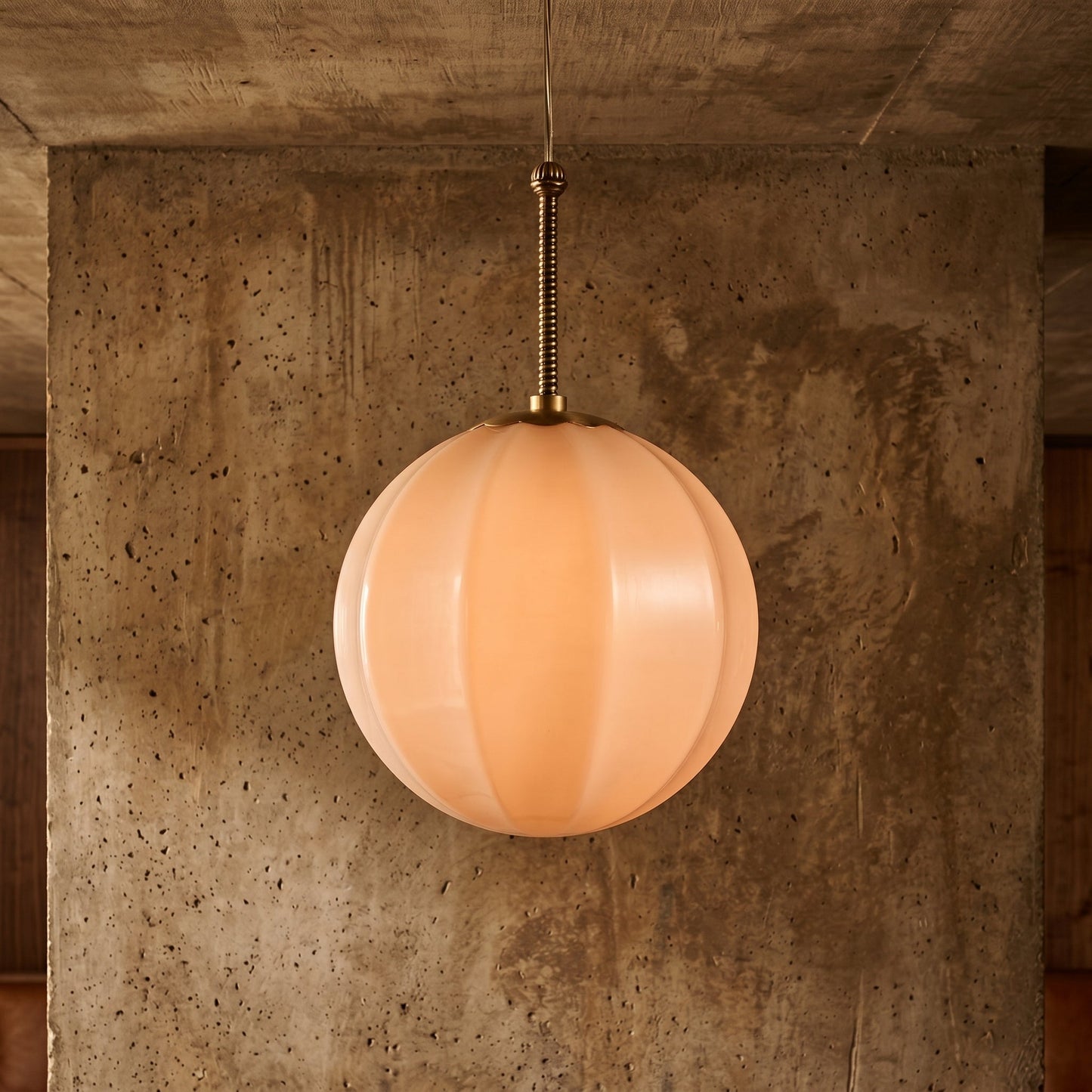Lampa wisząca z ryflowanego szkła | Design w kształcie dzwonu z regulowaną wysokością | Nowoczesne oświetlenie do kuchni zapewniające skoncentrowane światło