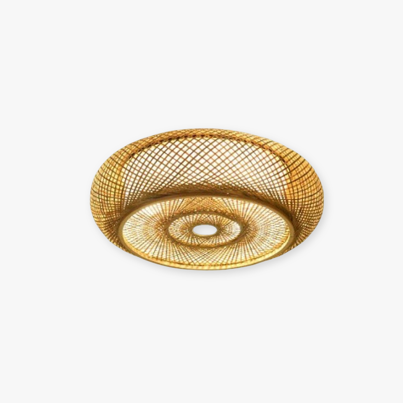 Ręcznie Pleciona Rattanowa Lampa Sufitowa Ø 40 cm