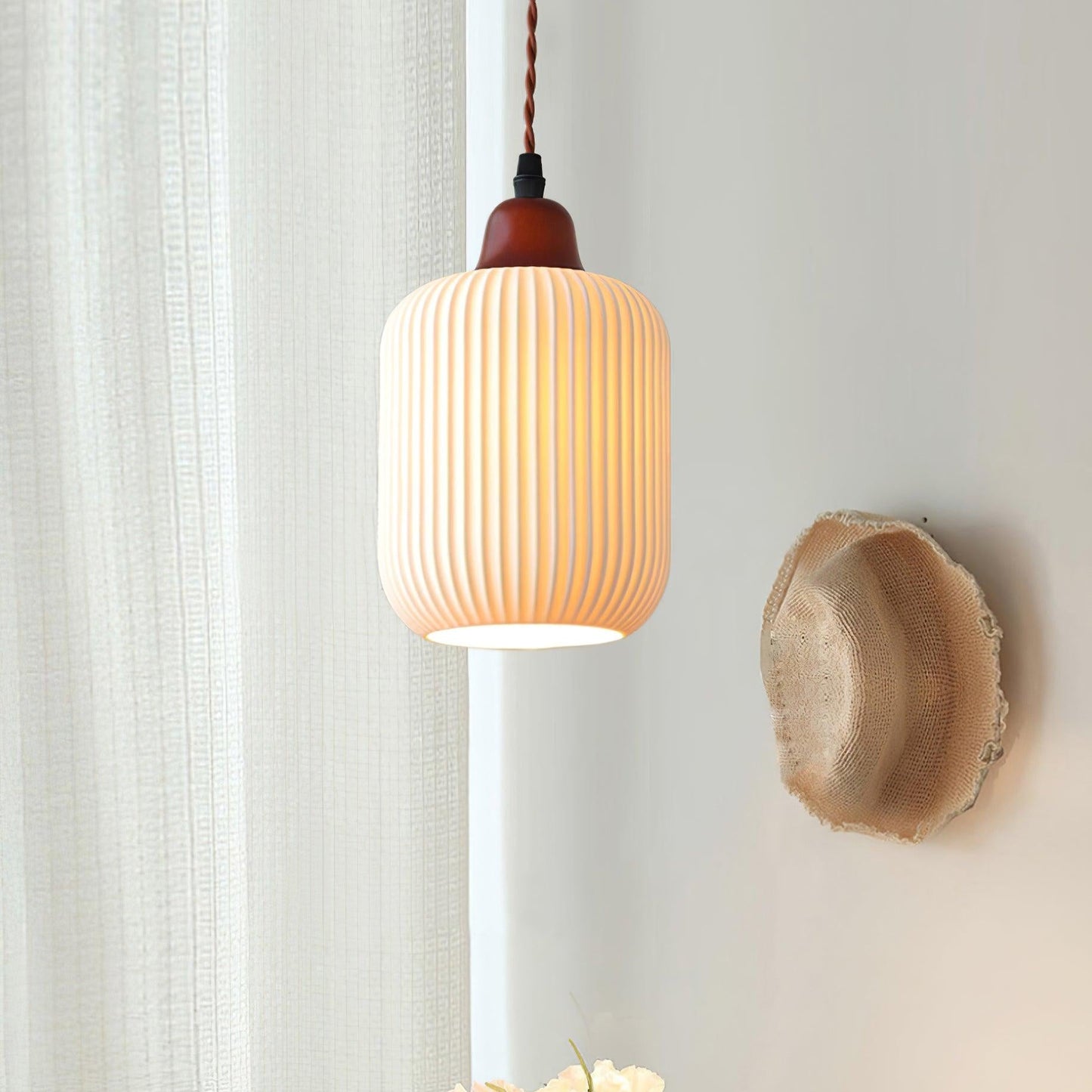 Kolekcja Sidra | Ceramiczna lampa wisząca w naturalnych ziemistych odcieniach | Eleganckie oświetlenie do przytulnych wnętrz