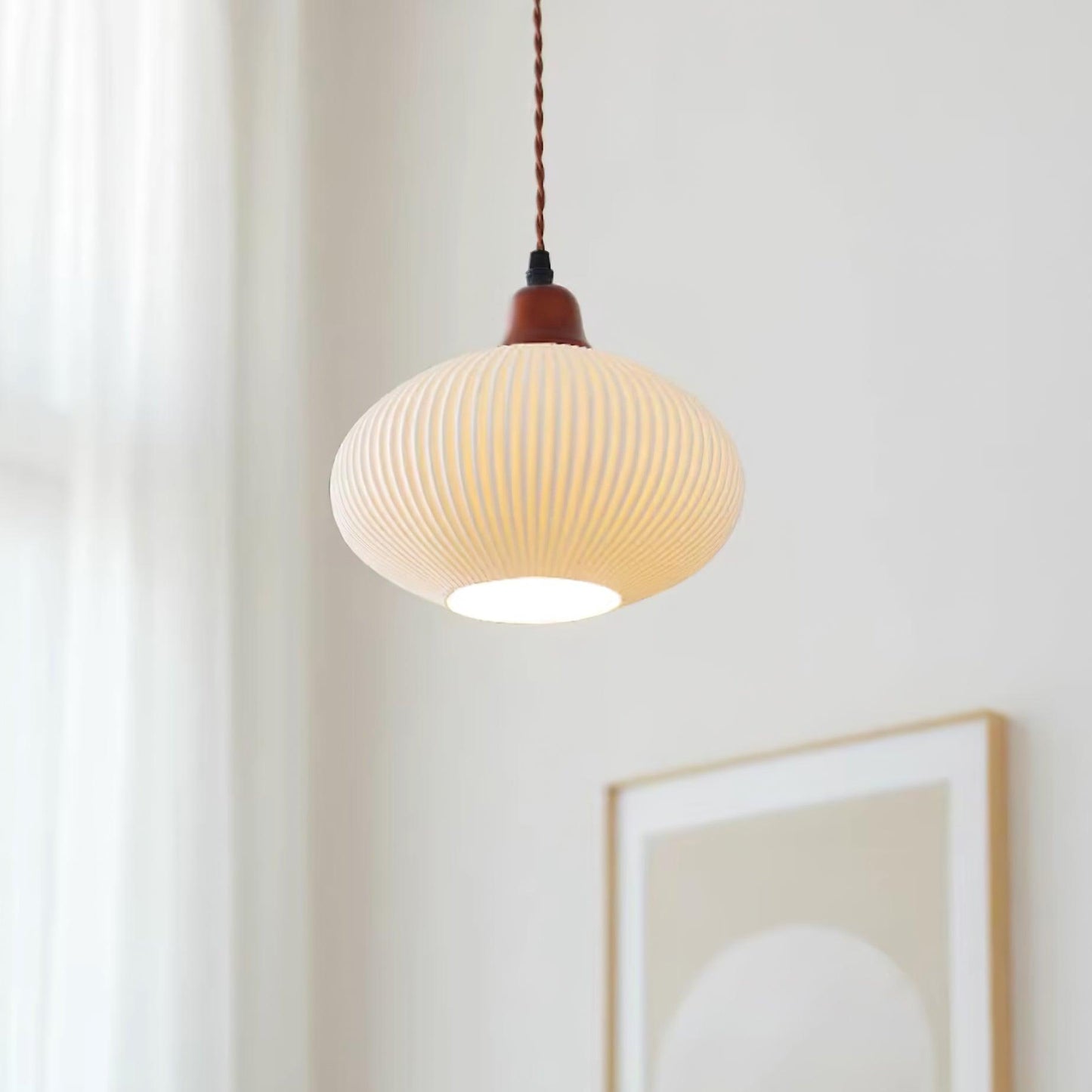 Kolekcja Sidra | Ceramiczna lampa wisząca w naturalnych ziemistych odcieniach | Eleganckie oświetlenie do przytulnych wnętrz