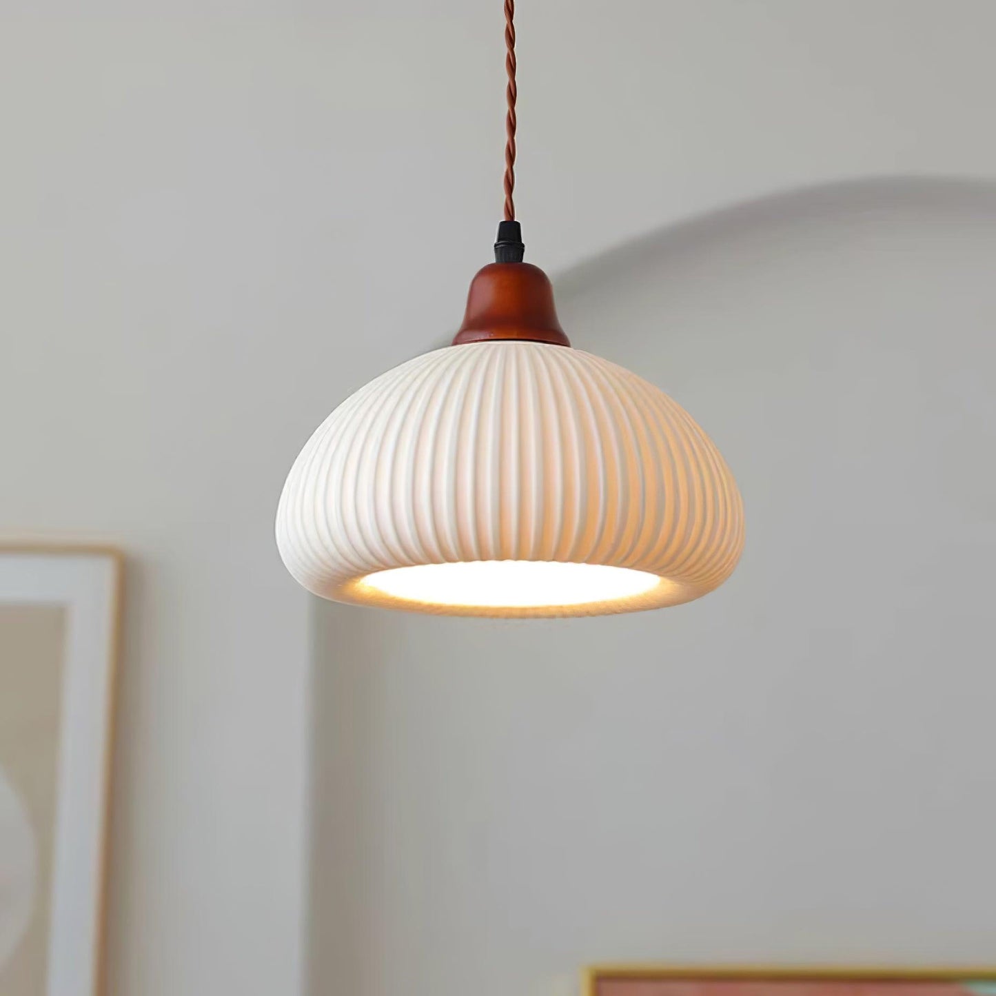 Kolekcja Sidra | Ceramiczna lampa wisząca w naturalnych ziemistych odcieniach | Eleganckie oświetlenie do przytulnych wnętrz