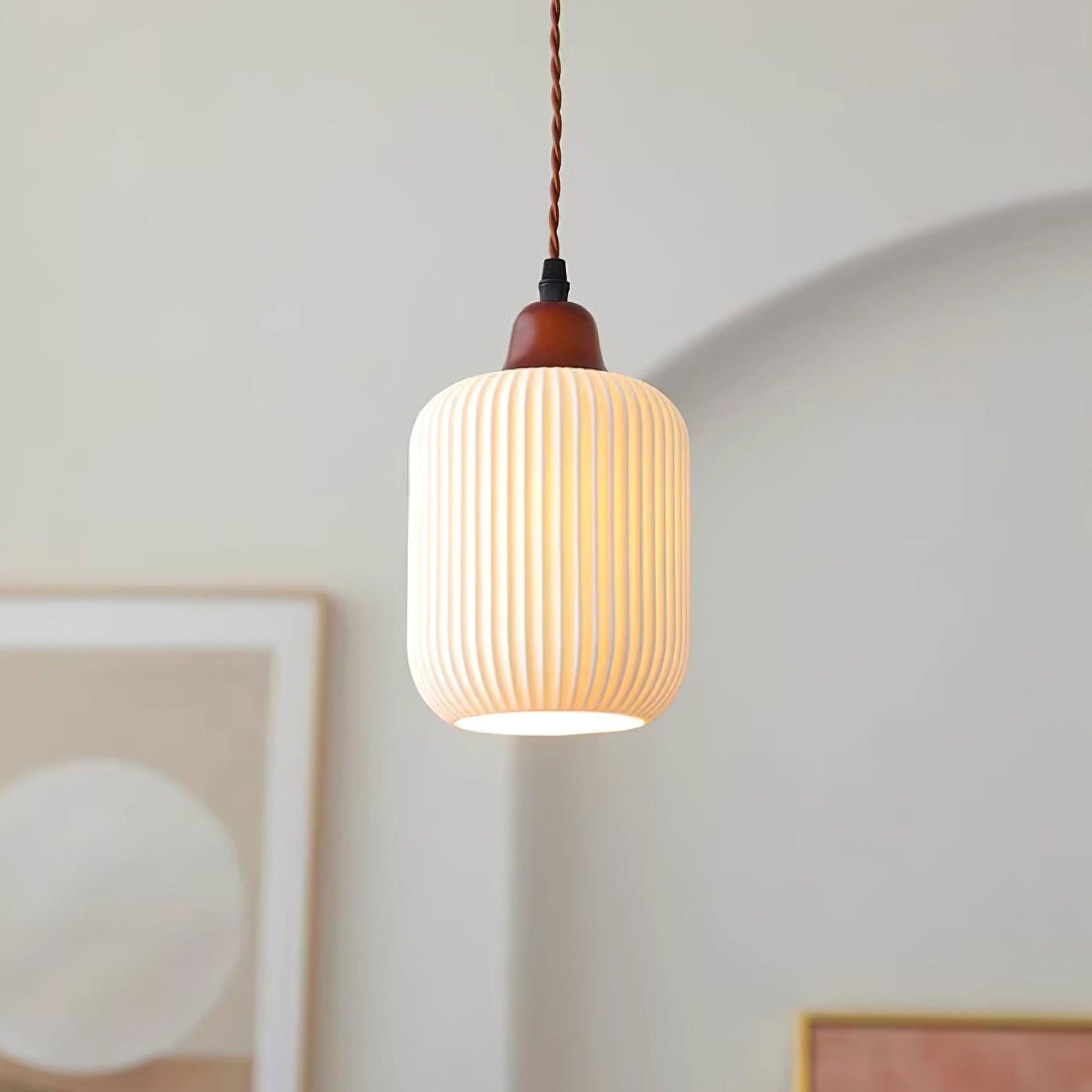 Kolekcja Sidra | Ceramiczna lampa wisząca w naturalnych ziemistych odcieniach | Eleganckie oświetlenie do przytulnych wnętrz