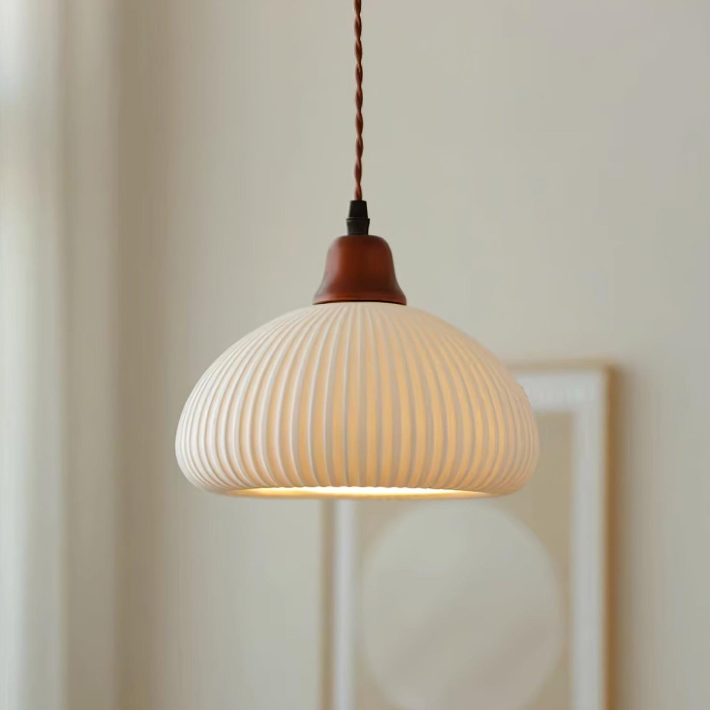 Kolekcja Sidra | Ceramiczna lampa wisząca w naturalnych ziemistych odcieniach | Eleganckie oświetlenie do przytulnych wnętrz