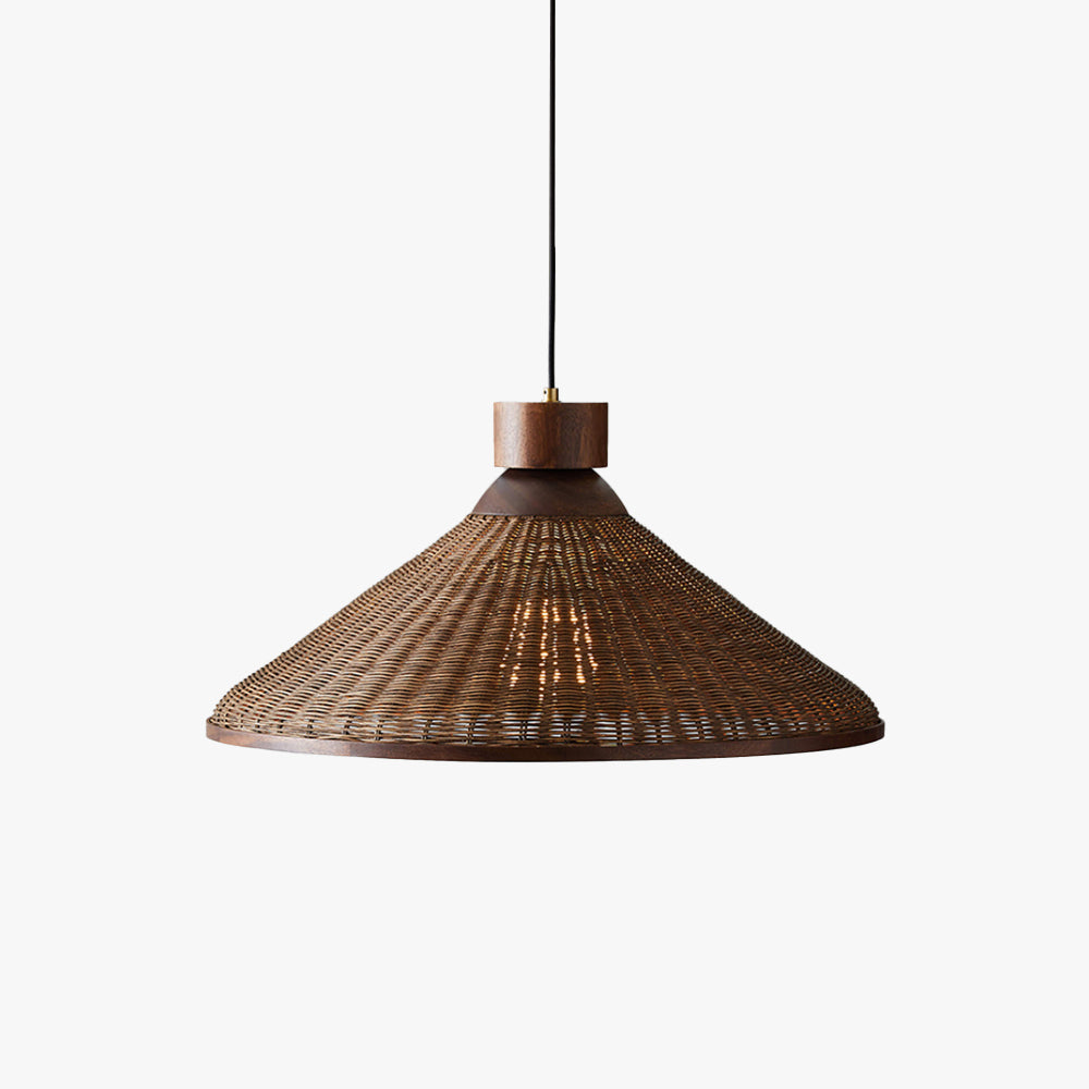 Silva Retro | Lampa wisząca LED z rattanowym designem | Eleganckie oświetlenie do przestrzeni mieszkalnych