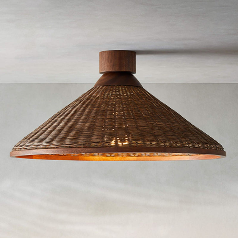 Silva Retro | Lampa wisząca LED z rattanowym designem | Eleganckie oświetlenie do przestrzeni mieszkalnych