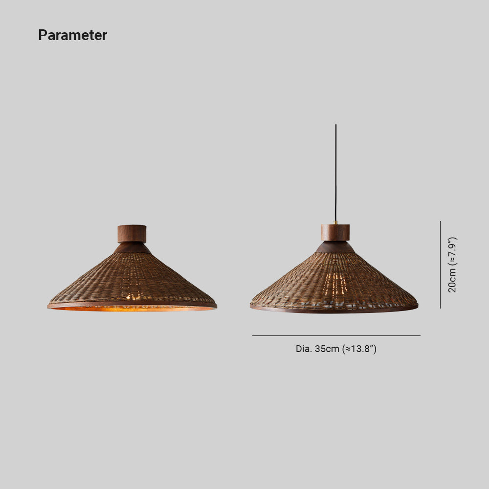 Silva Retro | Lampa wisząca LED z rattanowym designem | Eleganckie oświetlenie do przestrzeni mieszkalnych