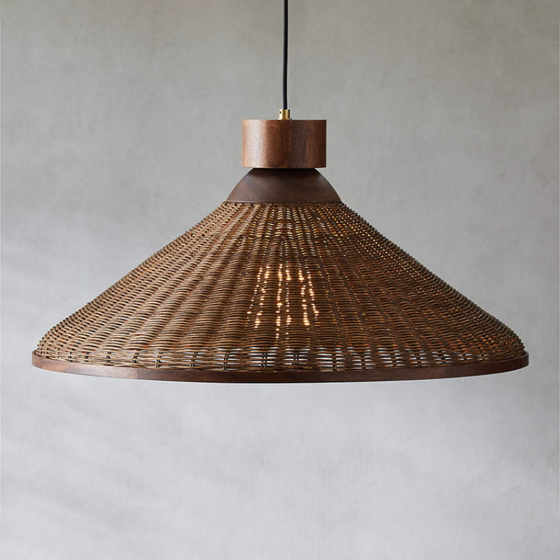 Silva Retro | Lampa wisząca LED z rattanowym designem | Eleganckie oświetlenie do przestrzeni mieszkalnych