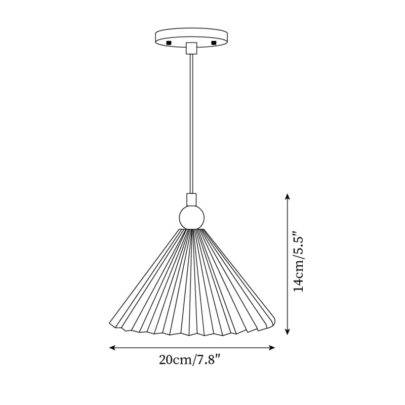 Kolekcja Skyler | Lampa wisząca z plisowanym ceramicznym kloszem | Retro-nowoczesny design do stylowych wnętrz