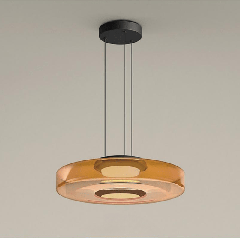 Styl Bauhaus | Lampa Wisząca z Regulowanym Sznurkiem i Szklanym Kloszem | Elegancka Lampa do Salonów i Nad Stół 0