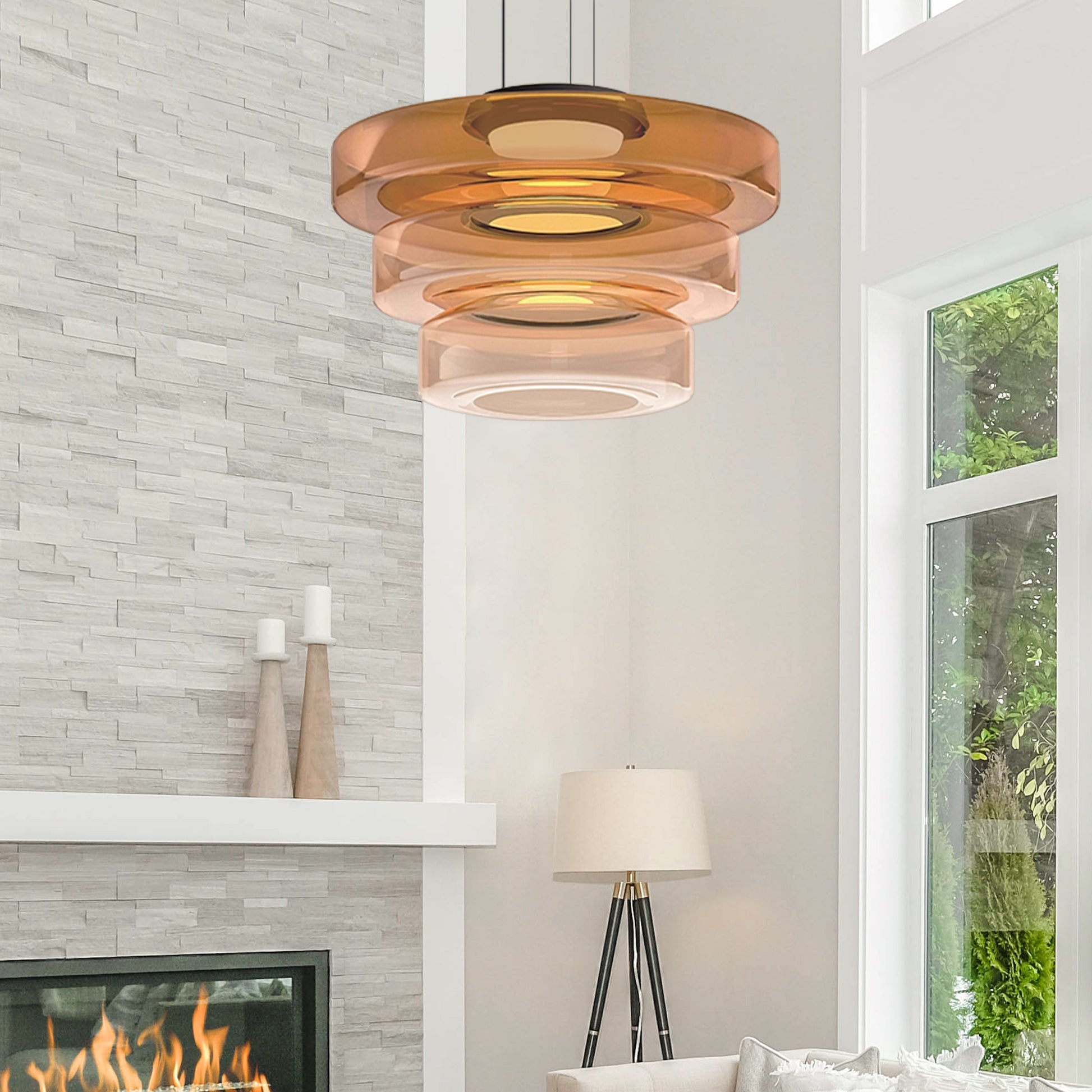 Styl Bauhaus | Lampa Wisząca z Regulowanym Sznurkiem i Szklanym Kloszem | Elegancka Lampa do Salonów i Nad Stół 4