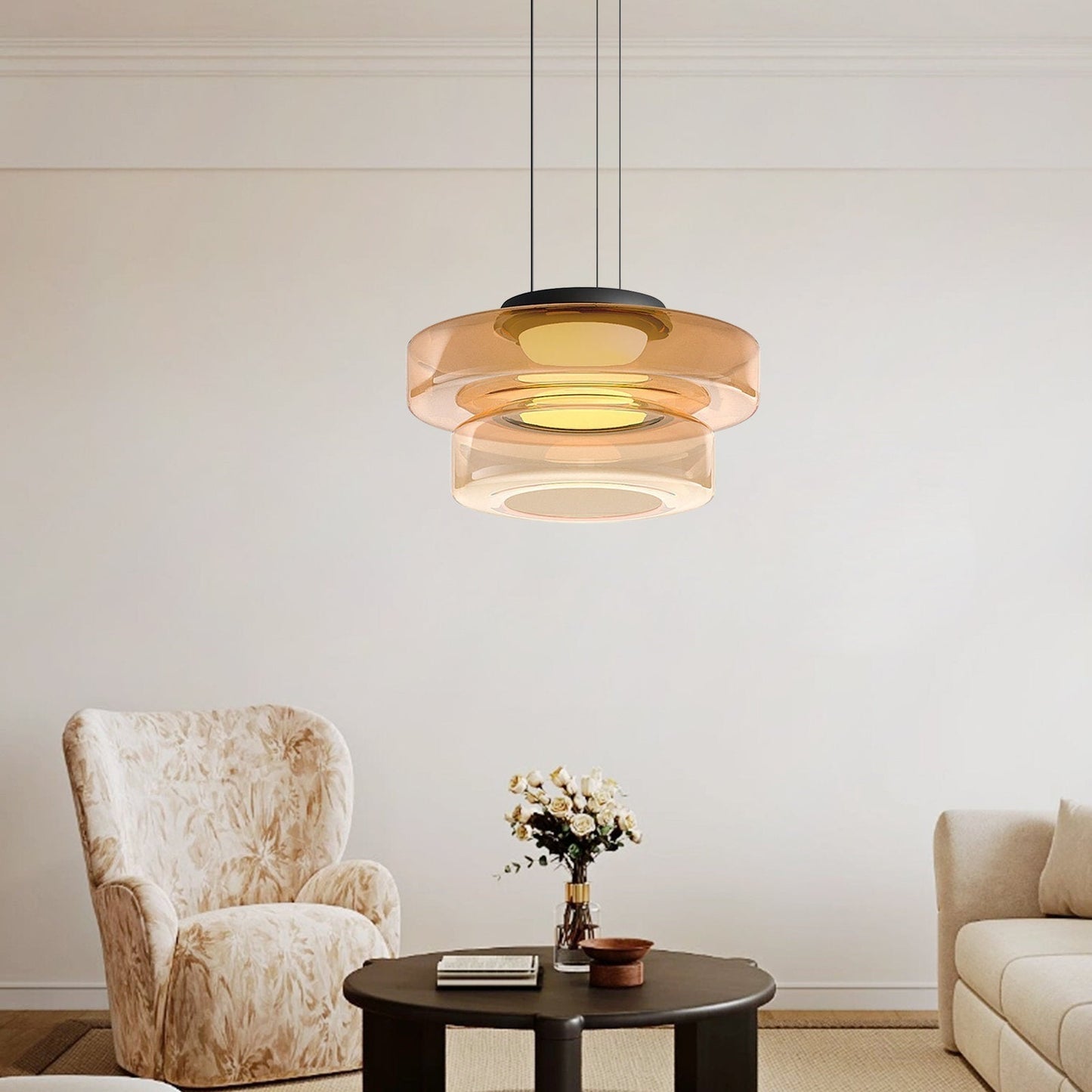 Styl Bauhaus | Lampa Wisząca z Regulowanym Sznurkiem i Szklanym Kloszem | Elegancka Lampa do Salonów i Nad Stół 6