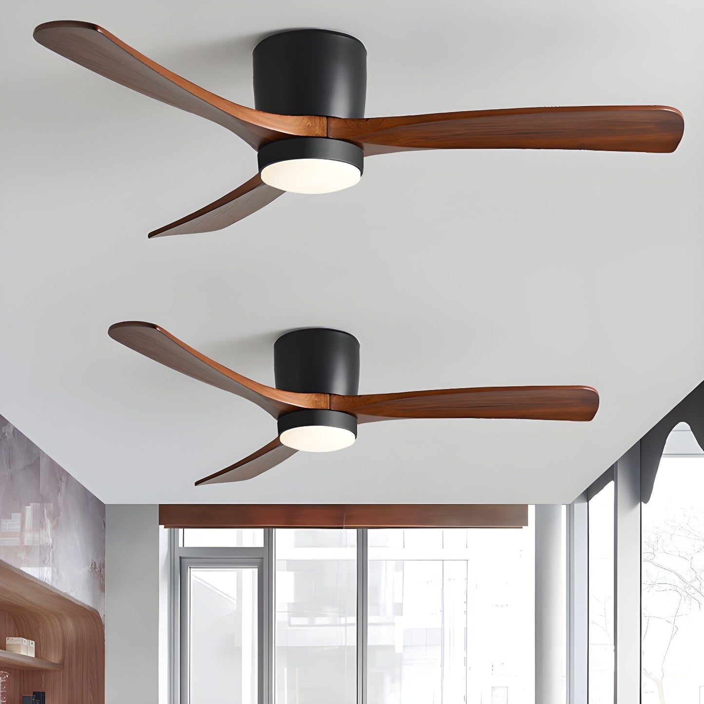 Sycamore Breeze | Nowoczesny niskoprofilowy wentylator sufitowy z oświetleniem