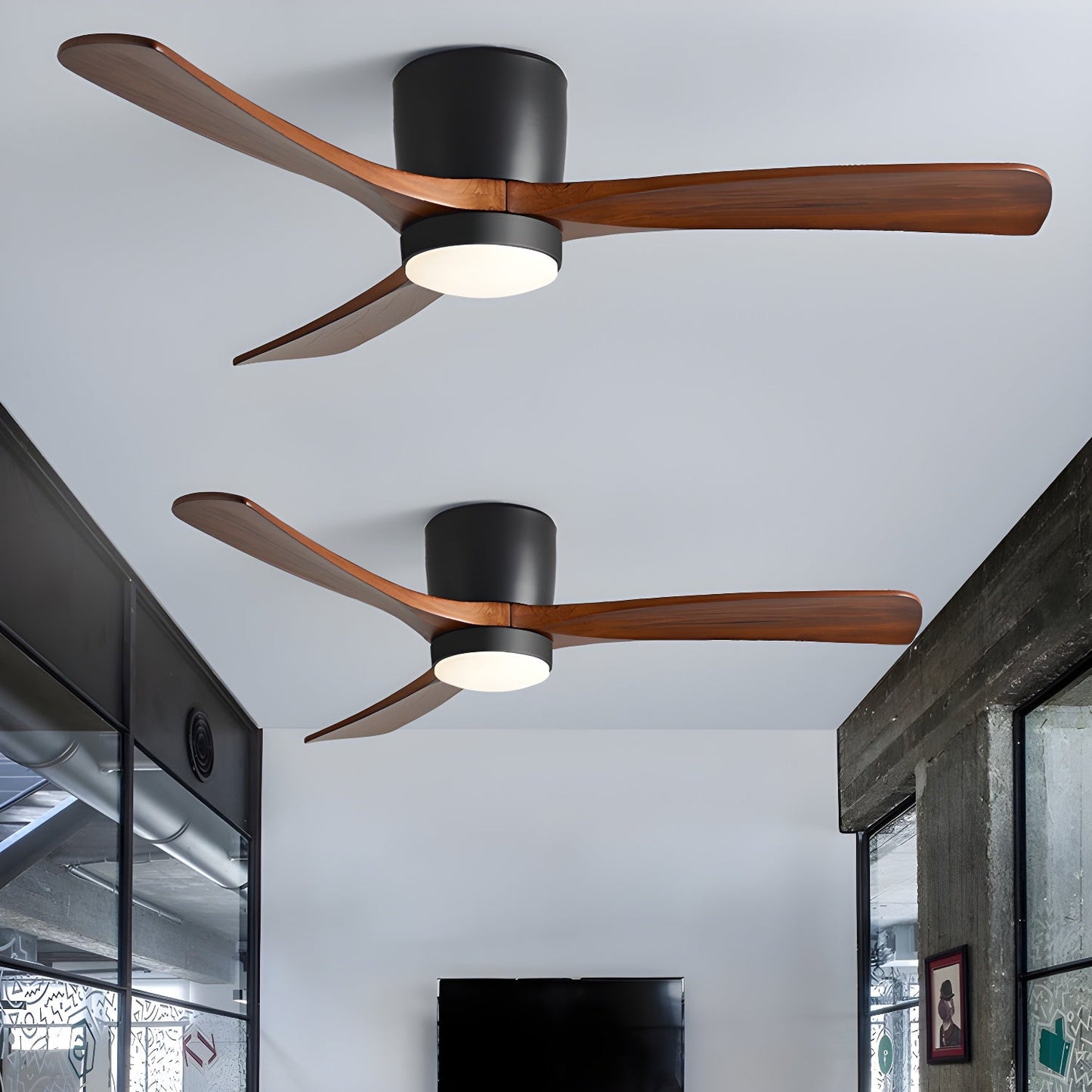 Sycamore Breeze | Nowoczesny niskoprofilowy wentylator sufitowy z oświetleniem
