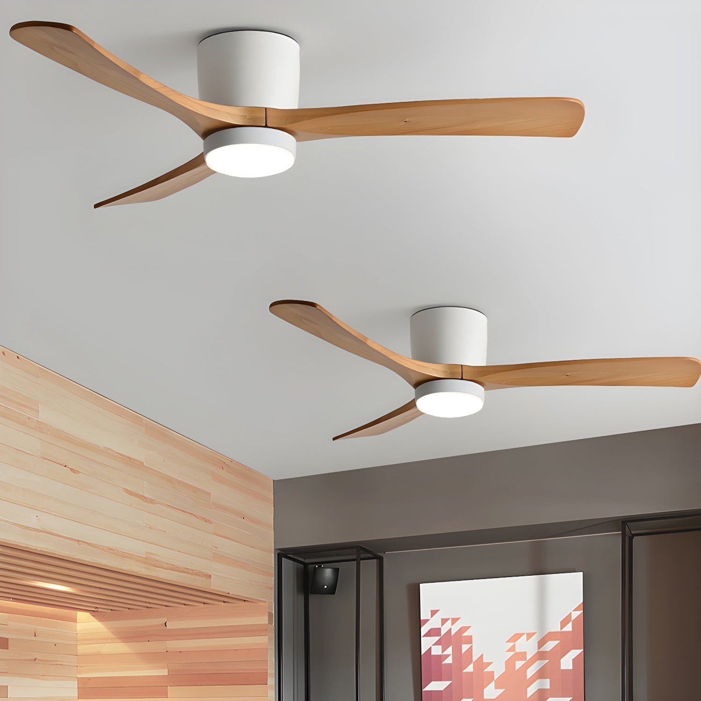Sycamore Breeze | Nowoczesny niskoprofilowy wentylator sufitowy z oświetleniem