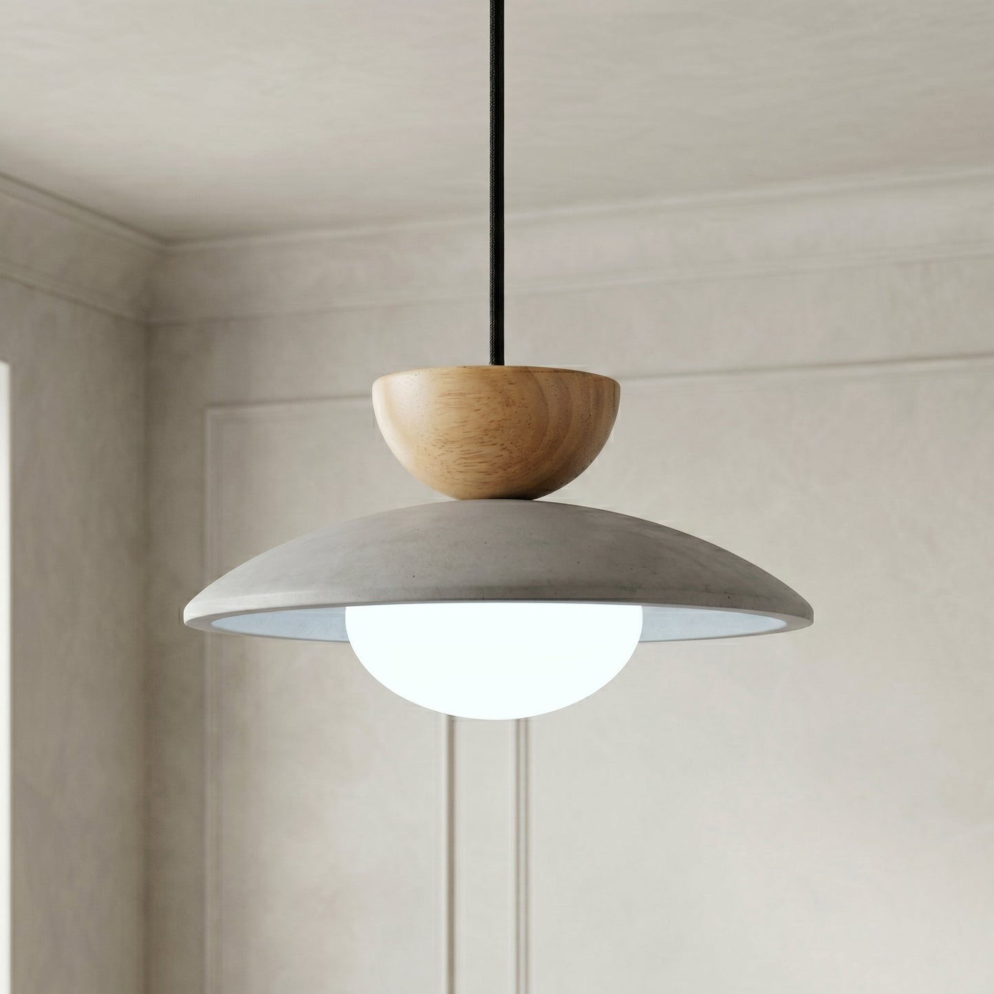 Tia | Lampa wisząca z naturalnego trawertynu z regulowaną wysokością | Wyjątkowy design zapewniający ciepłe oświetlenie ambientowe