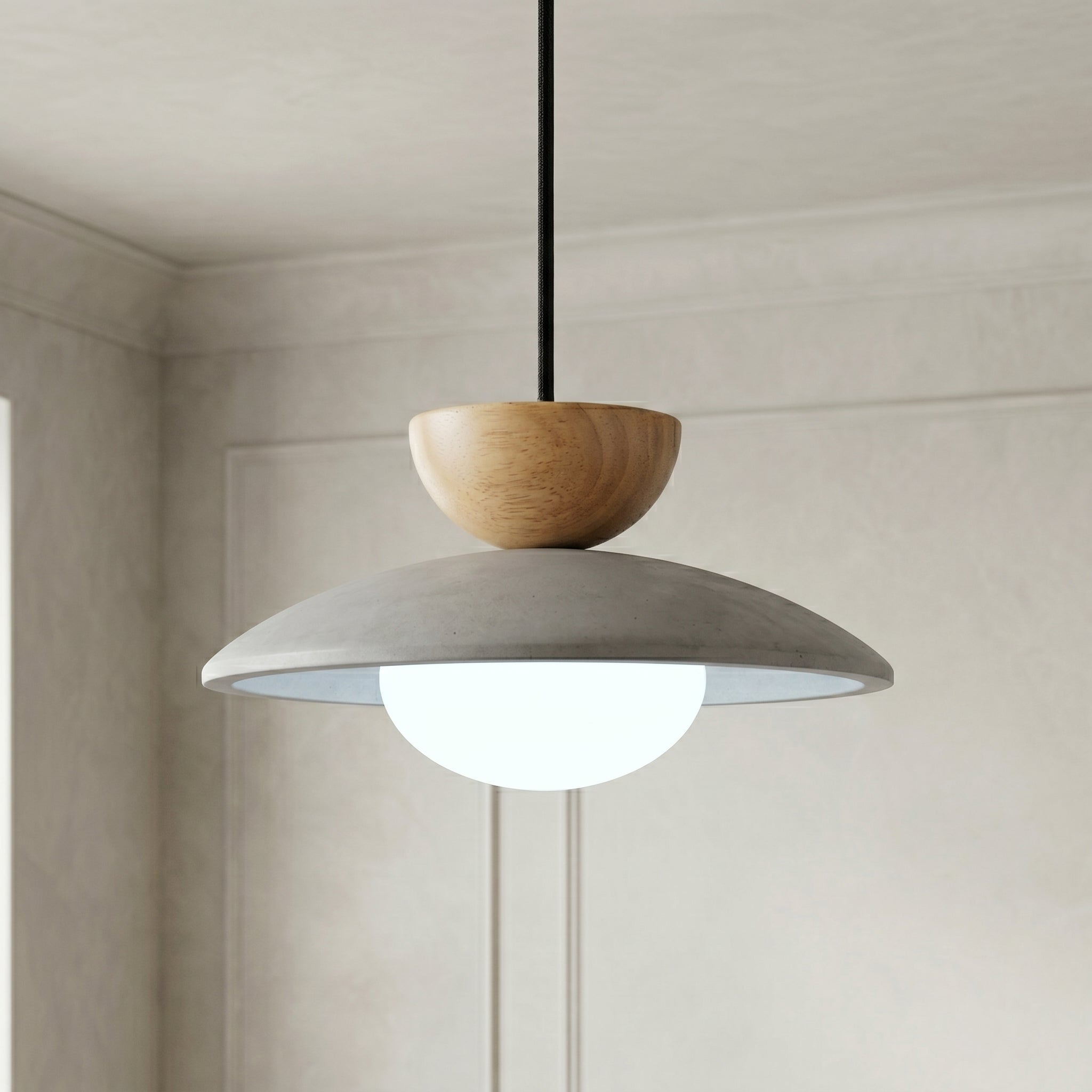 Tia | Lampa wisząca z naturalnego trawertynu z regulowaną wysokością | Wyjątkowy design zapewniający ciepłe oświetlenie ambientowe