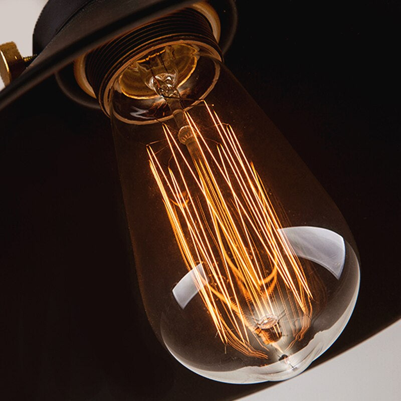 Vintage Elegance | Stożkowa lampa wisząca z mosiądzu z regulowanym przewodem | Idealna lampa do kuchni i przytulnej atmosfery