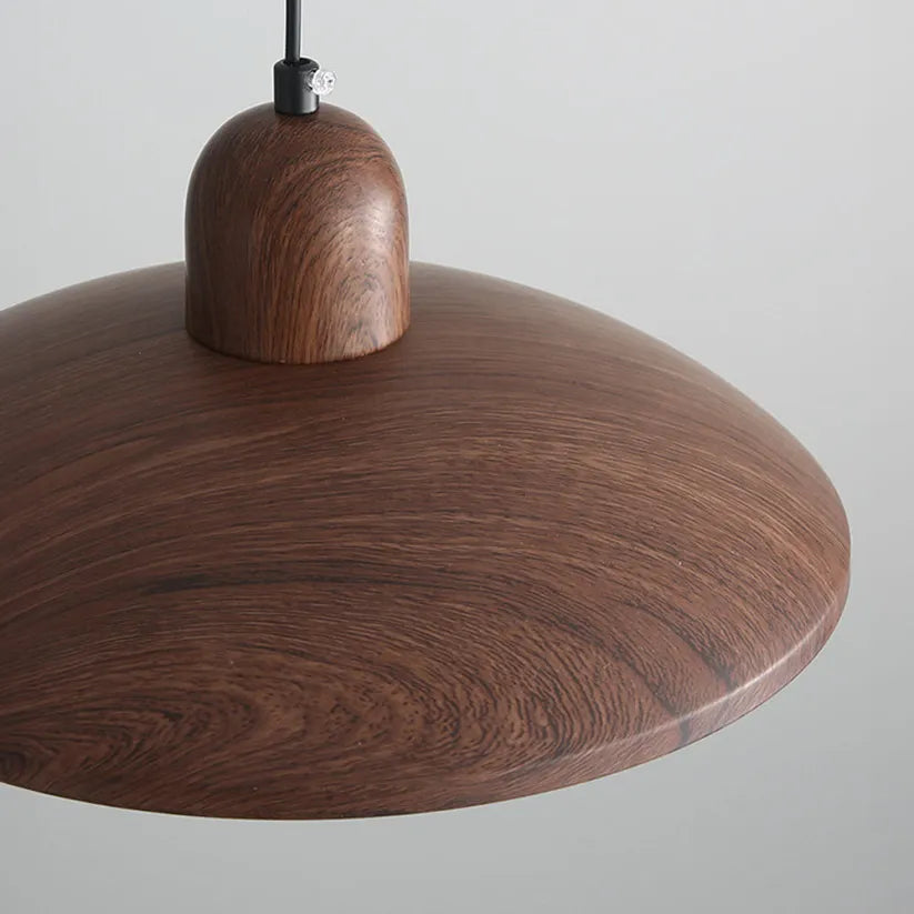 Kolekcja Wabi-Sabi | Lampa wisząca z drewna orzechowego z delikatnym światłem ambientowym | Minimalistyczny design dla spokojnych i relaksujących wnętrz