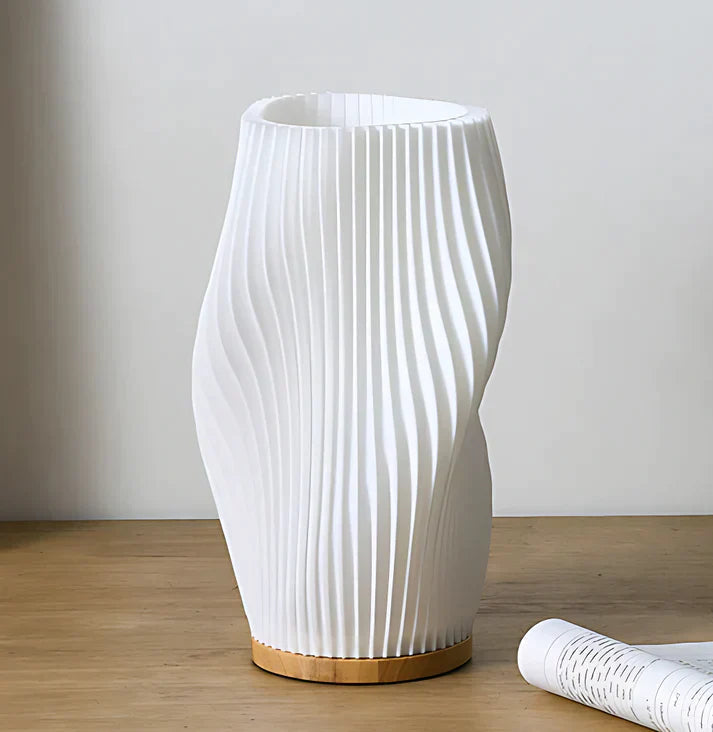 Wavecrest | Ściemnialna lampa stołowa o eleganckim designie | Zasilanie USB dla stylowej atmosfery