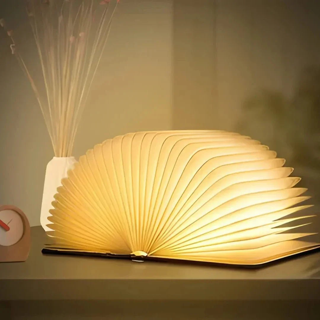 Lampka LED w Kształcie Książki z Czujnikiem Dotykowym | Dekoracyjna Lampka Nocna